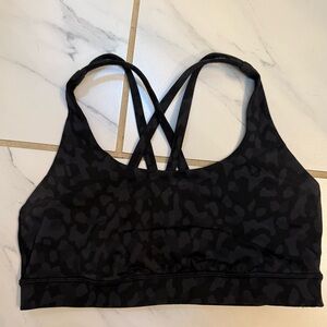 Women's Black Leopard Print lululemon Sports Bra